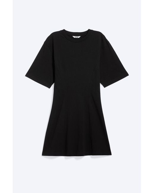 Monki Black Mini Fit-And-Flare T-Shirt Dress