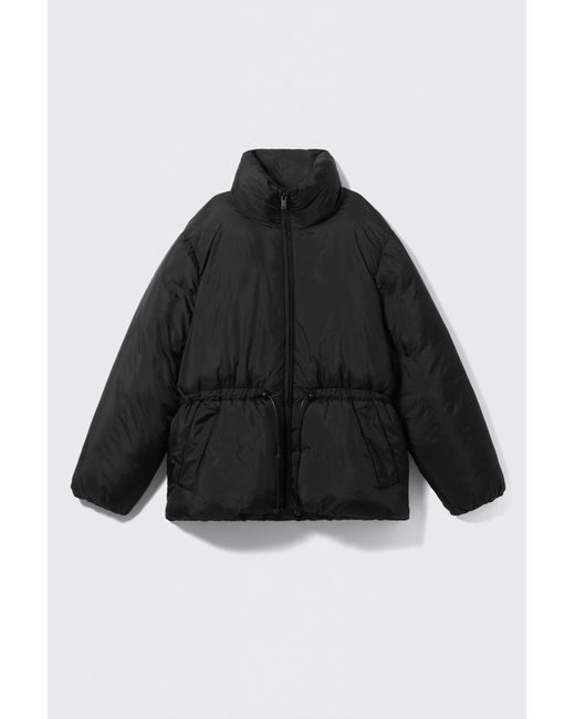 Monki Black Oversized Puffer Jacket