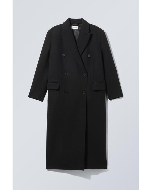 Weekday Oversized-Mantel Aus Wollmischung Alex in Black für Herren