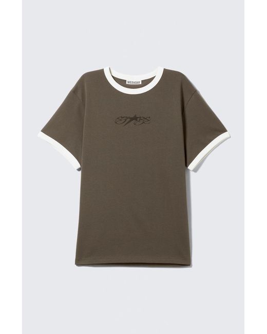 Weekday Brown Graphic T-Shirt