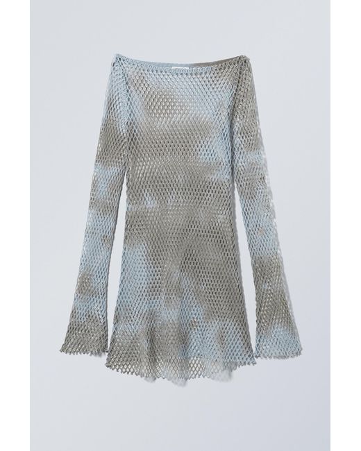 Weekday Multicolor Dyed Mini Net Dress