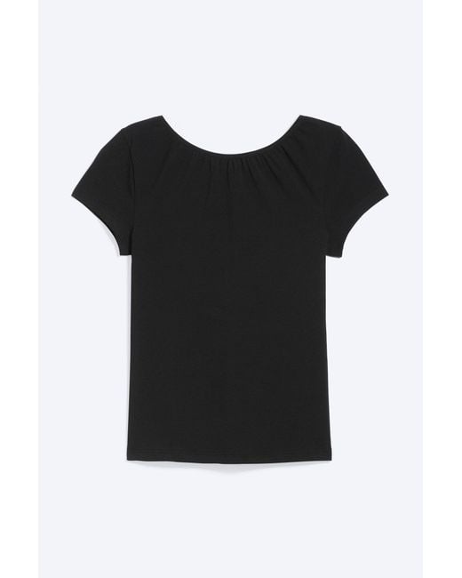 Monki Black Open Back Mini T-Shirt