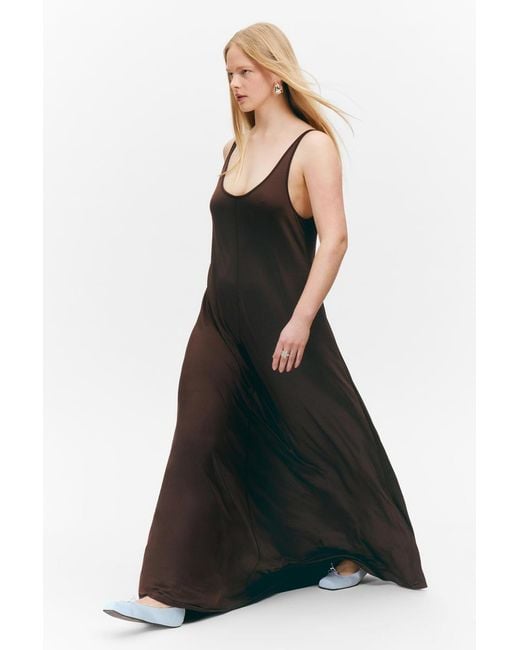 Monki Brown Ärmelloses Tank-Maxikleid