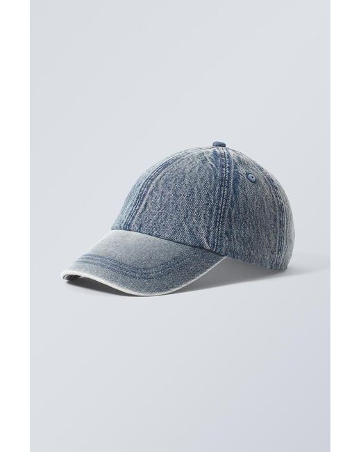 Weekday Black Baseball Denim Cap for men