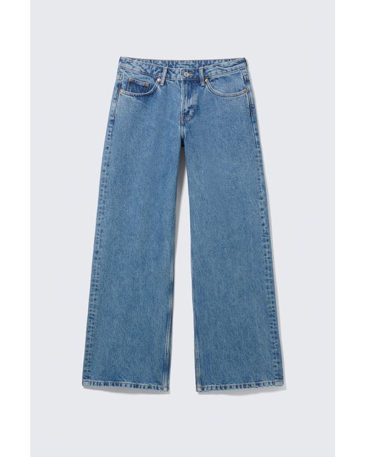Weekday Blue Imoo Low Rise Loose Wide Jeans