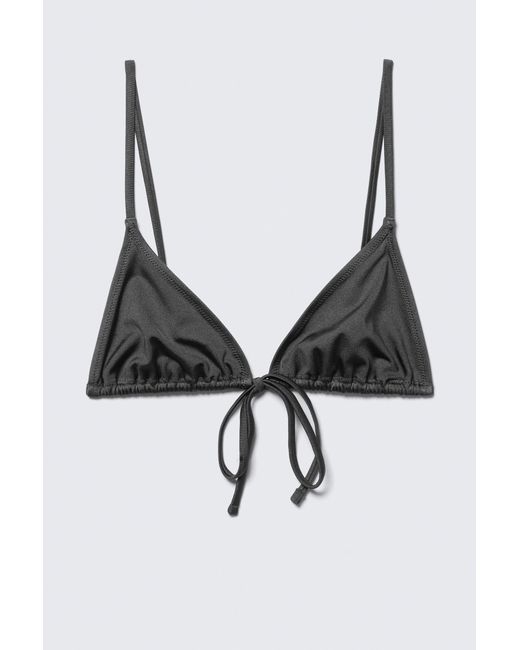 Weekday Black Triangle Bikini Top