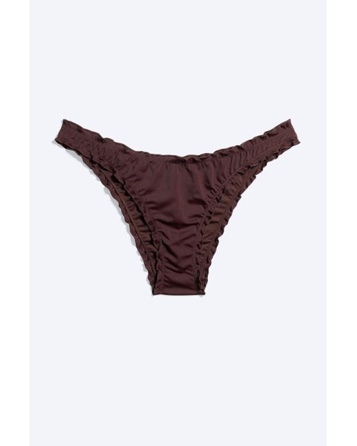 Weekday Brown Frill Bikini Bottoms