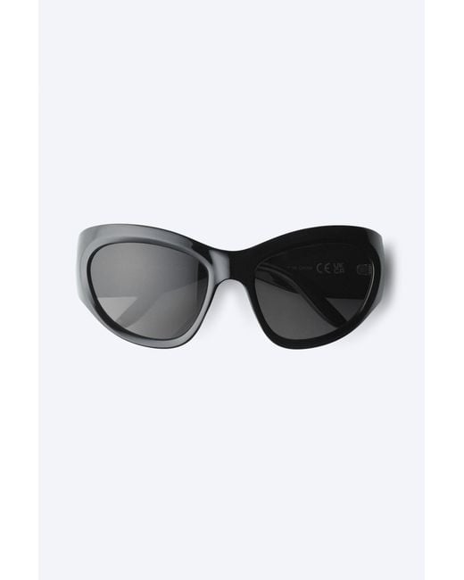Weekday Black Oversized Round Sunglasses for men