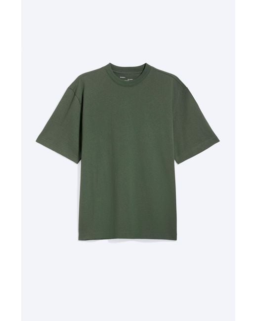 Weekday Green Relaxed Fit Short-Sleeved Cotton T-Shirt for men