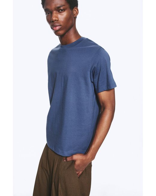 Weekday Blue Classic Fit T-Shirt for men