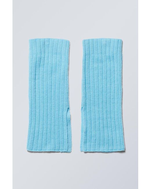 Weekday Blue Short Leg Warmers