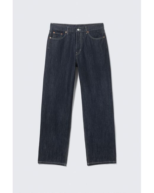 Weekday Blue Galaxy Mid Rise Loose Straight Jeans for men