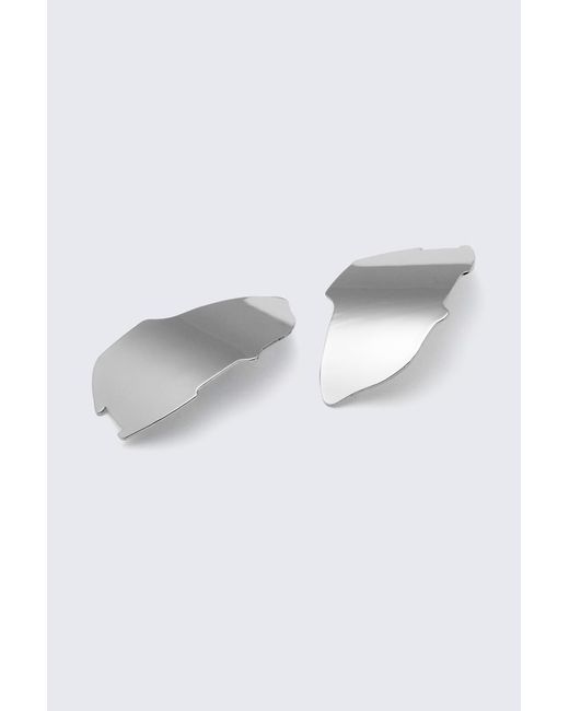 Weekday Brown Large Metal Clip-On Earrings