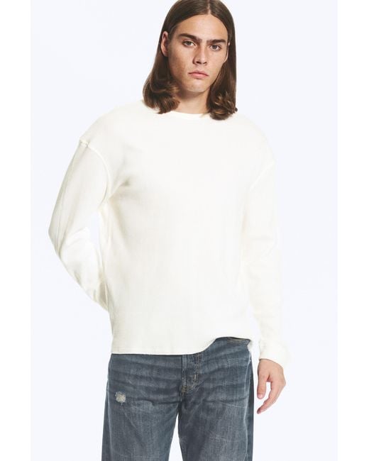 Weekday White Relaxed Long-Sleeved T-Shirt for men