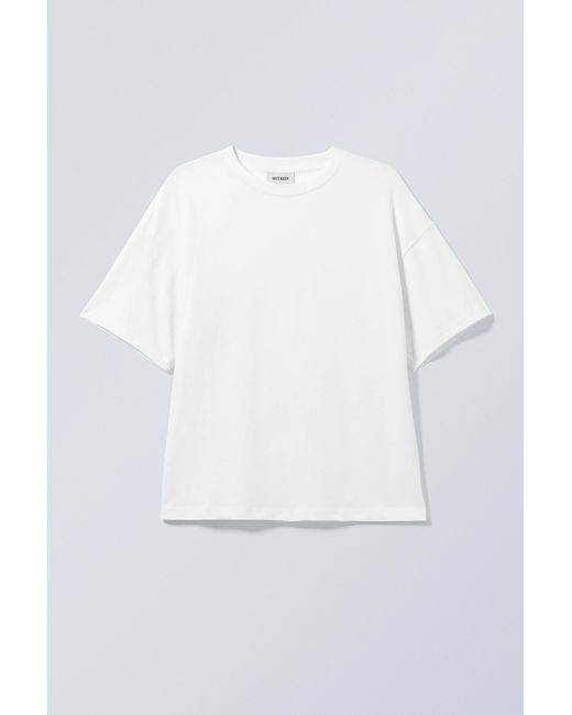 Weekday White Great Boxy Heavyweight T-shirt for men