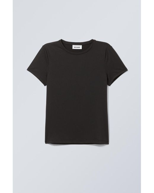 Weekday Black T-Shirt Fine