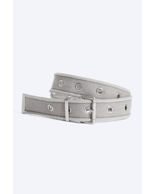 Weekday Blue Cotton Canvas Eyelet Belt