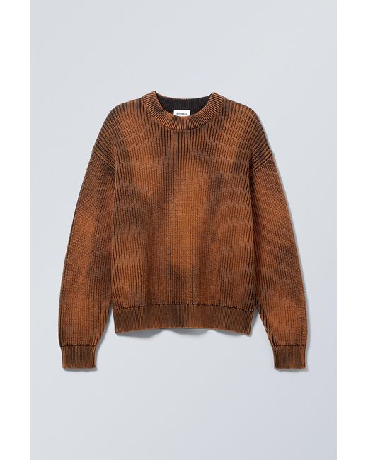 Weekday Brown Regular Heavy Knit Sweater for men