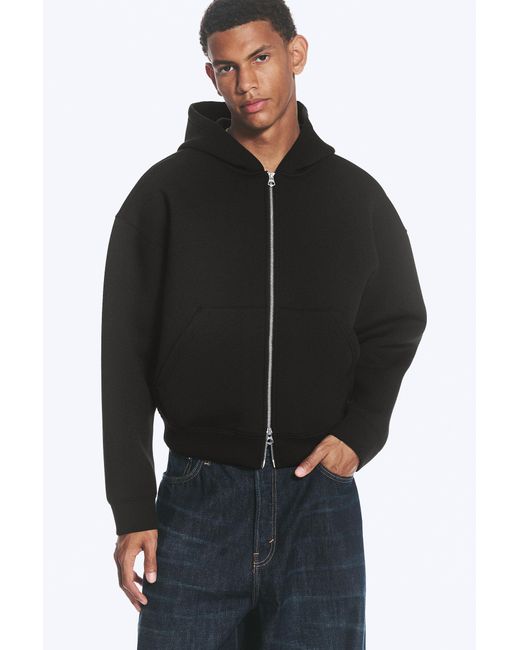 Weekday Blue Simon Scuba Zip Hoodie for men