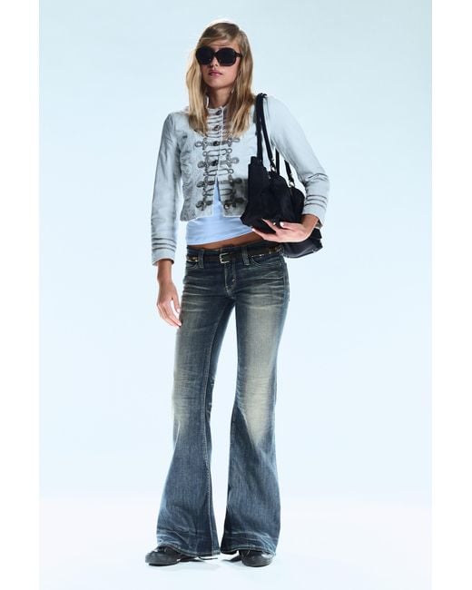 Cheap Monday Black Flare Low Rise Flared Skinny Jeans
