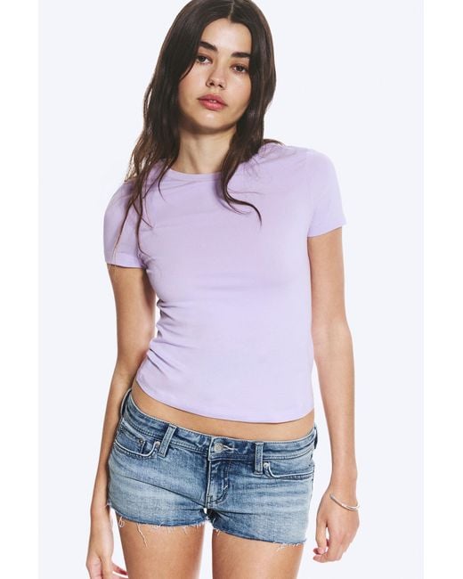 Monki Purple Tight Mini T-Shirt