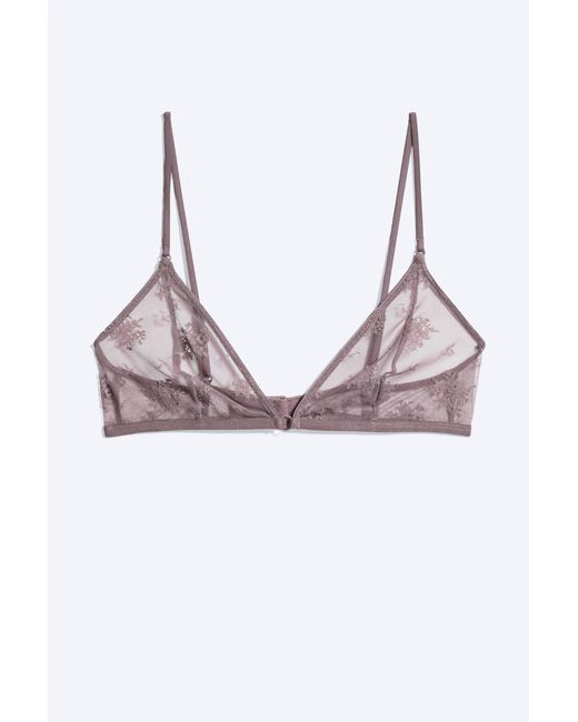 Weekday Brown Lace Triangle Soft Bra