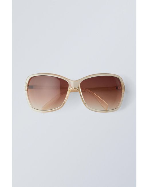 Weekday Black Transparent Oval Sunglasses