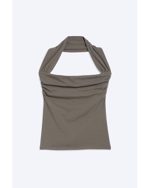 Weekday White Square Neck Halter Top