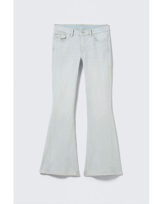 Monki Blue Cheri Low Waist Flared Jeans