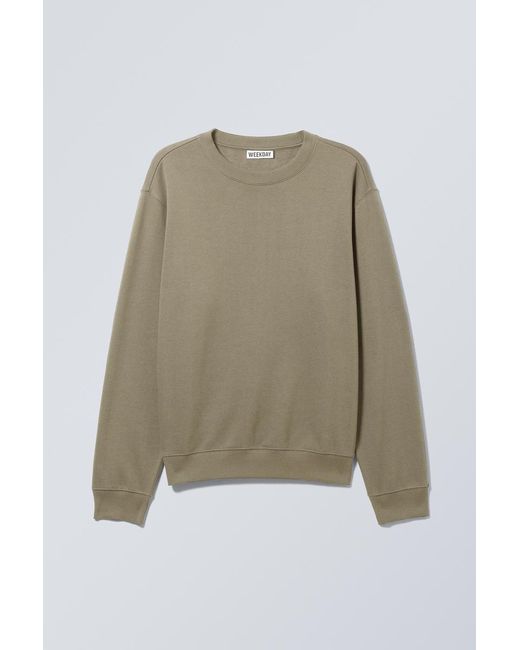 Weekday Green Standard Midweight Sweatshirt for men