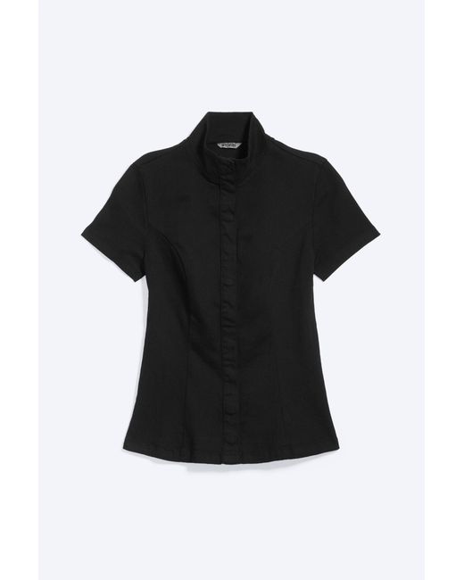 Weekday Blue Fitted Cotton Top