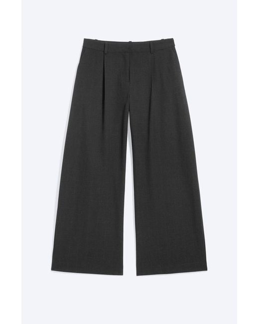 Weekday Black Low Waist Wide Suiting Trousers