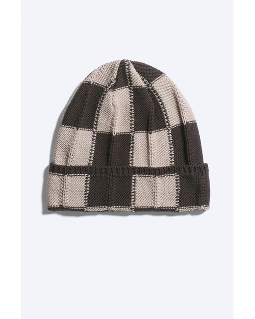 Weekday Black Folded Brim Beanie for men