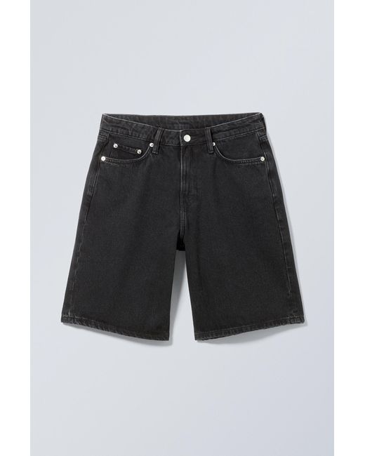 Weekday Black Monterey Denim Shorts