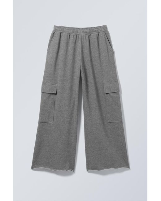 Weekday Gray Baggy Cargo Sweatpants
