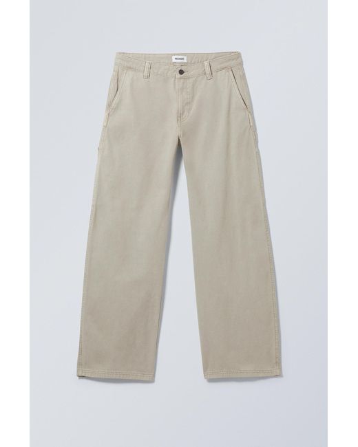 Weekday Blue Loose Carpenter Canvas Trousers