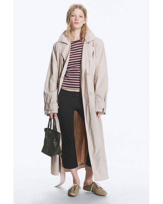 Monki White Oversized Trenchcoat