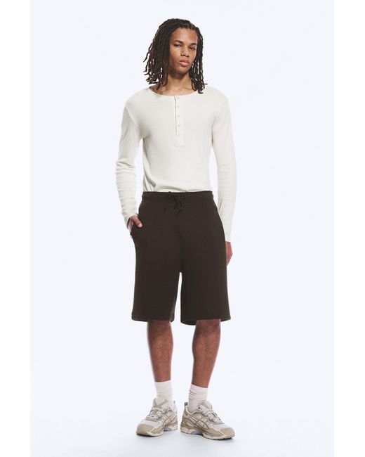 Weekday White Loose Fit Scuba Shorts for men