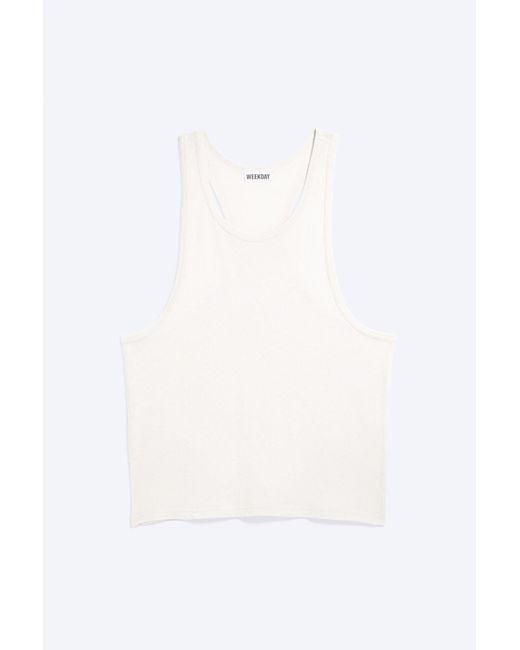 Weekday Blue Racerback Tank Top for men