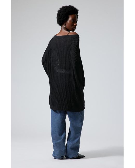 Weekday Black Dilaria Oversized Sweater
