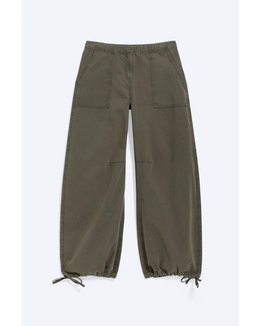 Weekday Green Drawstring Balloon Trousers