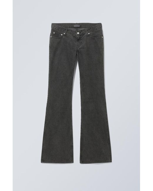 Weekday Black Recycled Cord Bootcut Trousers