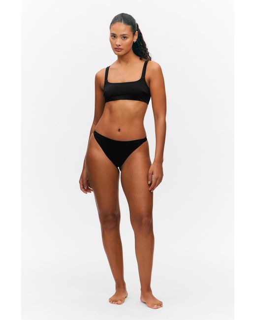 Monki Black Tanga-Bikinihöschen