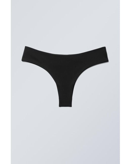 Weekday Black Scuba Cheeky Hipster Bikini Bottoms