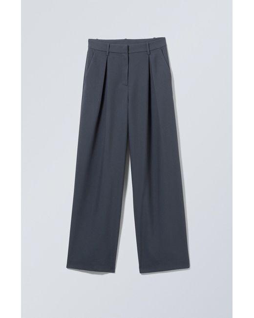 Weekday Blue Zia Suit Trousers