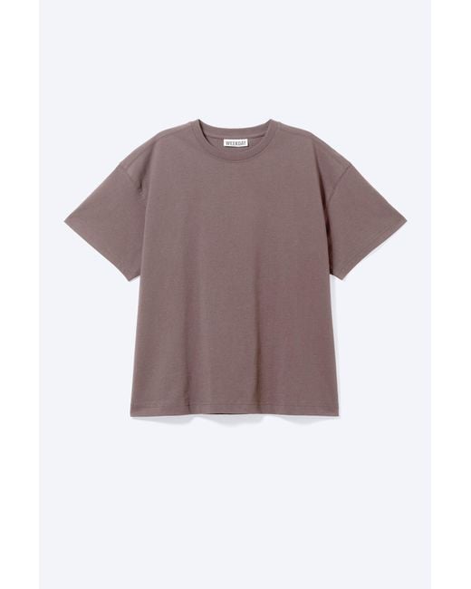 Weekday Black Relaxed Boxy Cotton T-Shirt