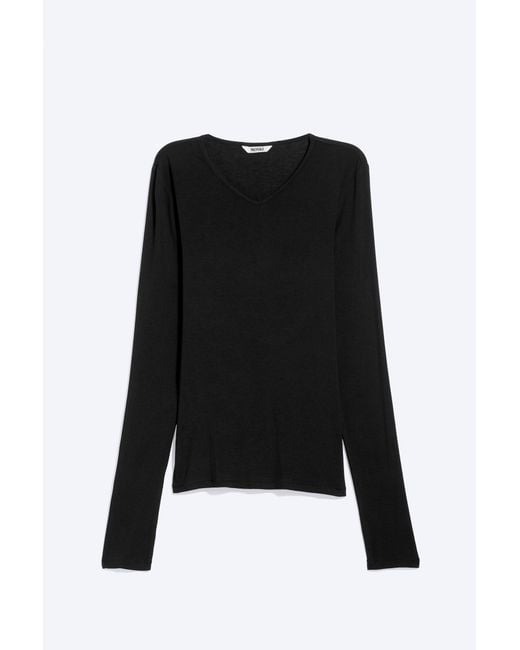 Monki Black Anti-Plunge V-Neck Top