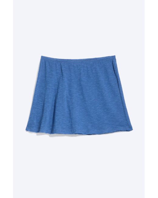 Weekday Blue Cotton Mini Skirt