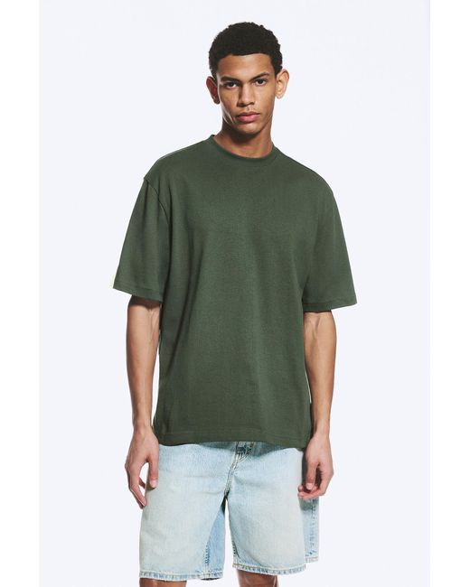 Weekday Green Relaxed Fit Short-Sleeved Cotton T-Shirt for men