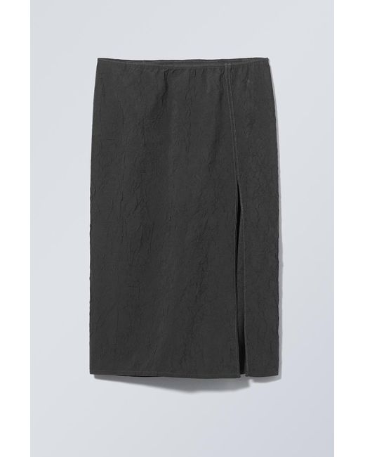 Weekday Black Priscilla Mid Skirt